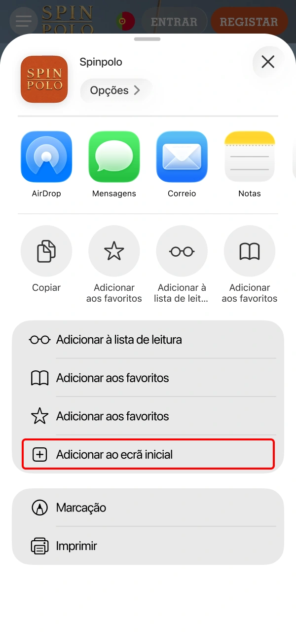 Finalize o processo no iOS e começar a usar a Spinpolo App.