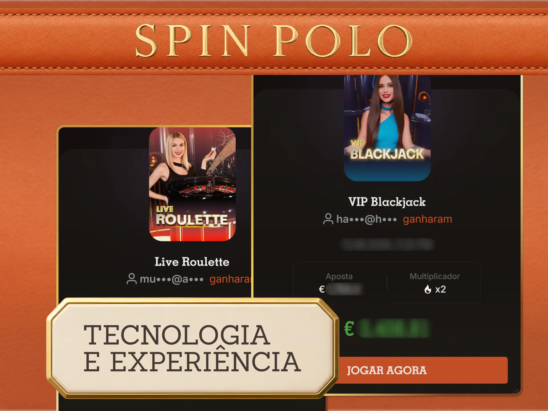 Sinta a atmosfera real com alta definição no Spinpolo Casino ao Vivo.
