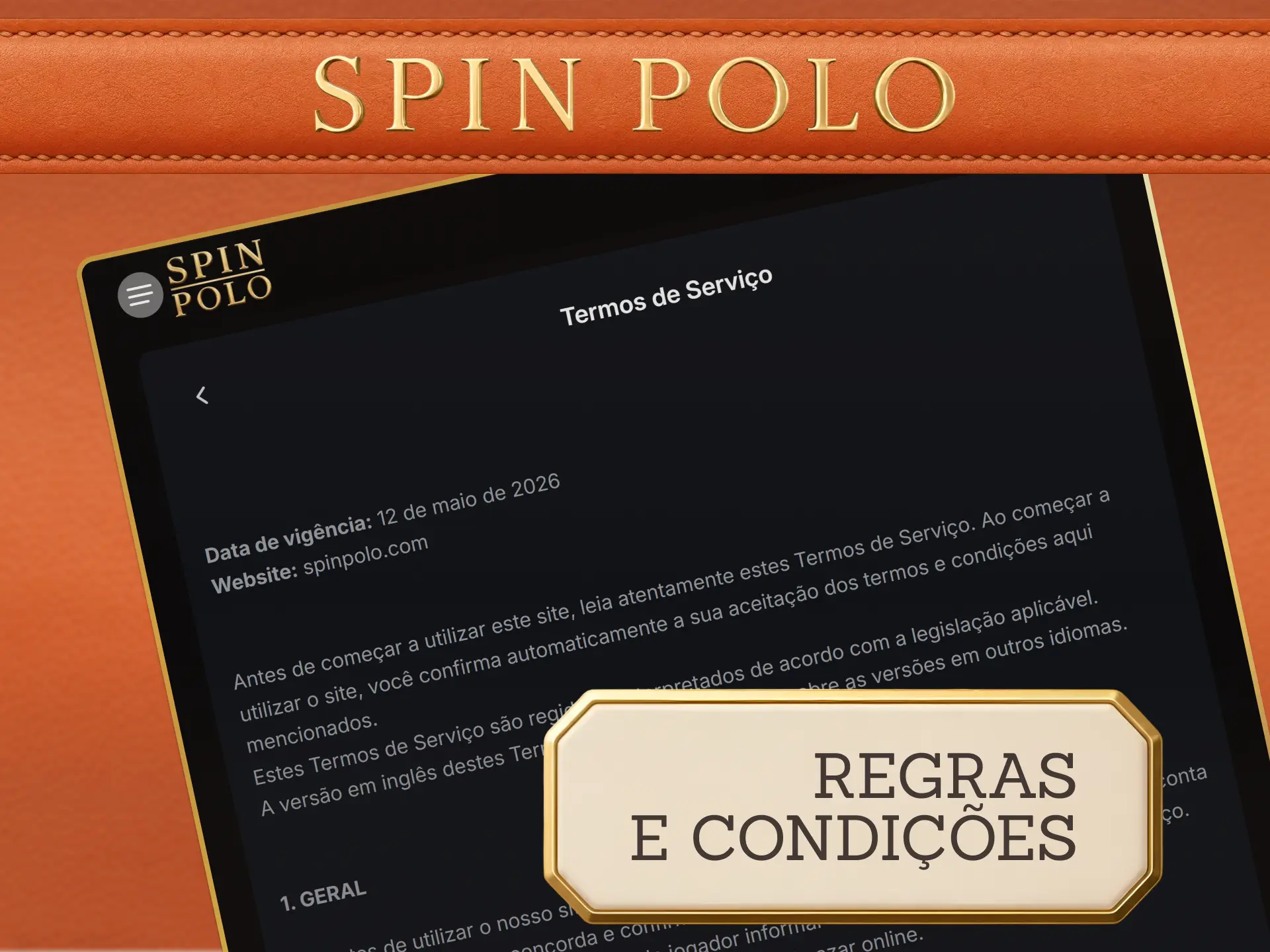 Leia as regras e condições oficiais antes de apostar na Spinpolo.