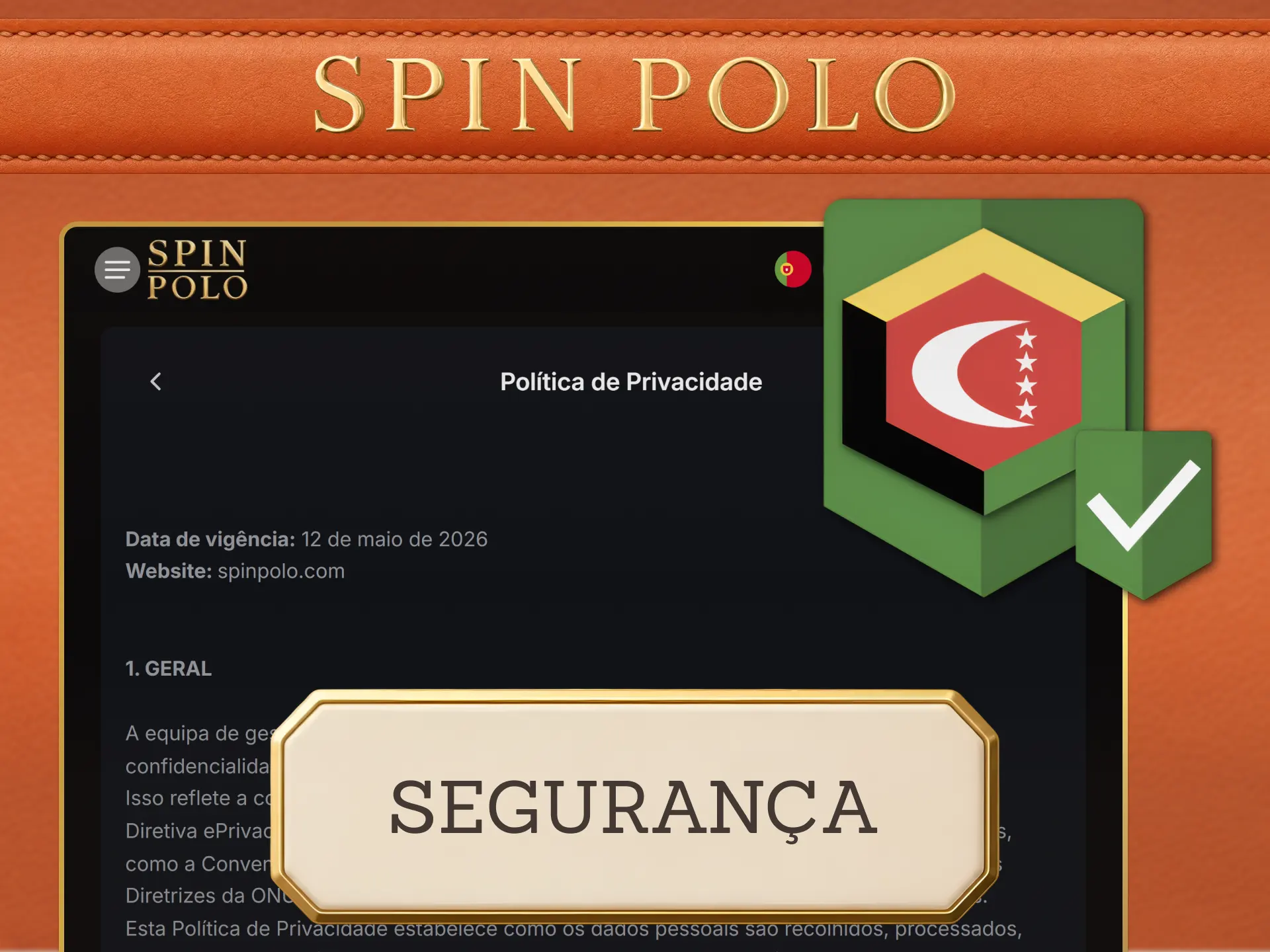 Verifique como a Spinpolo opera de forma segura em Portugal.